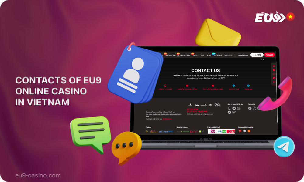 EU9 Casino Vietnam's 24/7 customer support team is ready to assist players with any questions or problems related to the game, payments or technical aspects